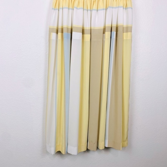 Vintage TOP ACT 80s style Pastel Striped Short Sleeve Dress Medium - Picture 8 of 12